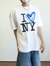 Love NY printing half sleeve 2C