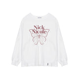 BUTTERFLY SIGNATURE LS TOP_WHITE BURGUNDY
