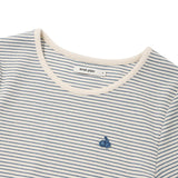 KIRSH プレーンスリムフィットストライプTシャツ【ダークブルー】