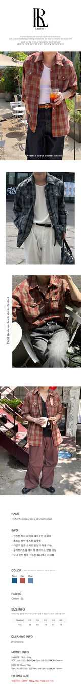 [S/S] Western check shirts(3color)