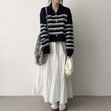 Bante  Sailor Collar Knitwear Cardigan
