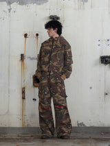 Ghost In The Shell Logo Denim Cargo Pants (Camo)