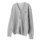 ヘルメスリーVネックケーブルニット UNISEX (4Color)