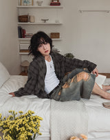 Grunning Vintage Damage Bermuda Pants