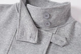 Double Button High-Neck Sweat Jacket