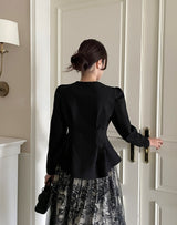 Dimu Toile Pattern Banding Lace Tulle Skirt