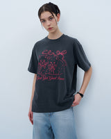 リボンキャッツTシャツ　チャコール