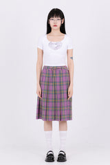 Lovely Chic Checkered Midi Skirt