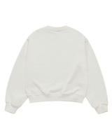 25FW WOMAN ラウンドフォントレタリングクロップスウェット クリーム