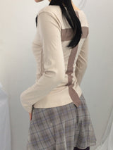 Misty Checkered Layered Skirt