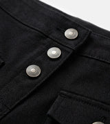 Multi-button cargo shorts