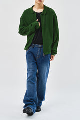Leaves Knitted Zip Up (3color)