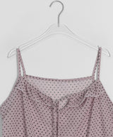 Zelda Dot Frill See-through Sleeveless Layered One Piece