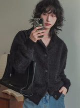 スノーヘアハイネックカーディガン