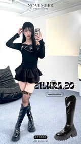 #Z1002 Slim black boots
