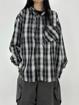 vely gingham hooded shirt