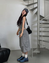 Bloss Pintuck Cargo Sweat Bermuda Pants