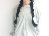 Unbalanced Pinstrip Hooded Zip-Up