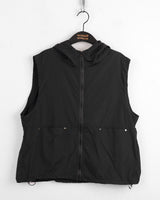 Vasen nylon rivet windbreaker hooded vest