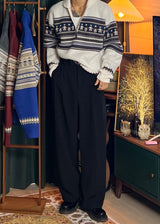 Two-Tuck Bijou Slacks 2COLOR