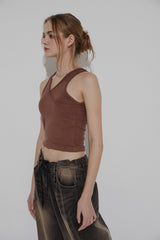 DOUBLE SLEEVELESS TOP