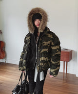 Rico Brushed Fur Two Way Hood Zip-Up