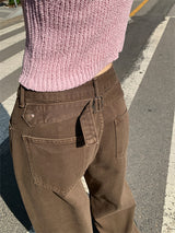 ポイントバッククリップワイドパンツ (3C)
