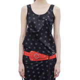 UNBALANCED PINTUCK SLEEVELESS_DOTS
