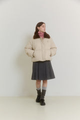 PLUSH FUR COLLAR JUMPER