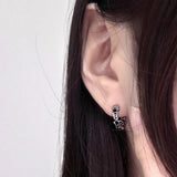 Black Star One Touch Earring Piercing 2PCS