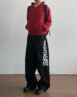 Hash Lettering Denim Pants