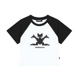バットラグランクロップTシャツ_ホワイト