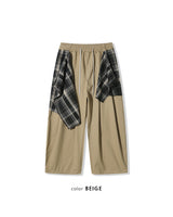 Layered Shirt Wide Cotton Pants