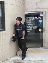 No.1746 FBFセミフレアブラックパンツ