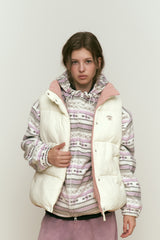 CHERRY REVERSIBLE PADDING VEST [IVORY]
