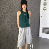 Compu Lace Track Ribbon Bermuda Pants