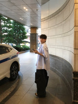 オーサムストライプオックスフォードショートスリーブシャツ