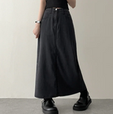  Sundy Charlang Cool Denim Long Skirt [Short & Basic Selection] Lyocell Fabric