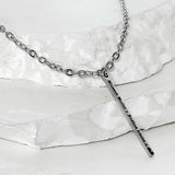 ss-elipse chain レタリングラインバーネックレス_silver