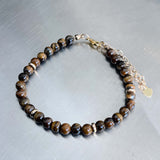 Stellar Tiger's Eye Beaded Bracelet