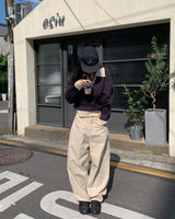 メガDリングワイドパンツ (2colors)