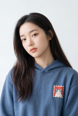 Stamp Cat Red Heavyweight Pique Hoodie 420g