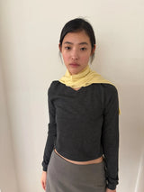 slim v-neck knit top