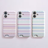 [MADE] Soft stripe case (Blueberry mint)