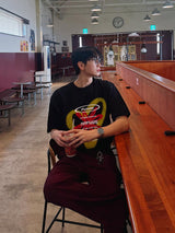 ASCLO ヒューチャーフラワーショートスリーブTシャツ(2color)