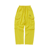 Back point shirring cargo sweat pants (Melange Yellow)