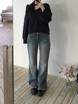 Levan Stitch Denim Bootcut Pants (2 colors)
