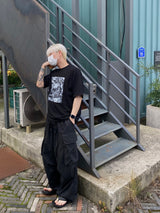 ポスター半染め半袖Tシャツ2C