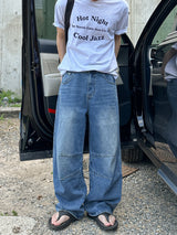 Double Cut denim pants