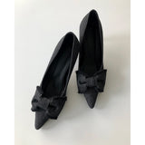 Denim Ribbon Heels